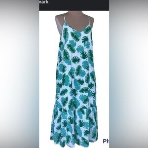 J. Crew Monstera Leaf MIDI Sundress XS